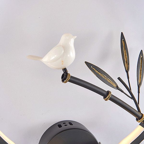 Moderne Stil runde Wandmontage Lampe Metall 1 Lichtwandbeleuchtung für Wohnzimmer