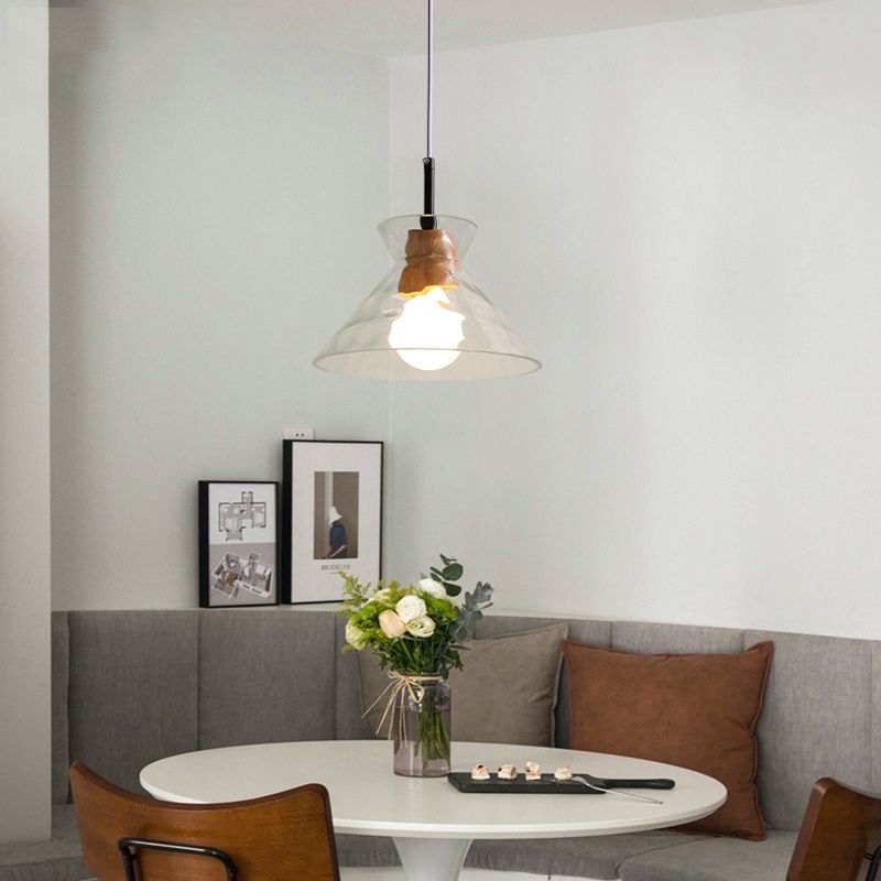 Geometric Shape Glass Hanging Light Modern Multi Lights Hanging Light Mounted Fixture