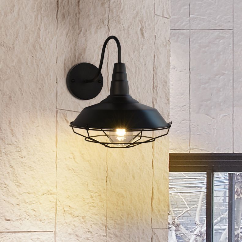 1 Light Metal Wall Mounted Light Fixture Industrial Lantern Wall Sconce Light Fixtures for Hall And Foyer