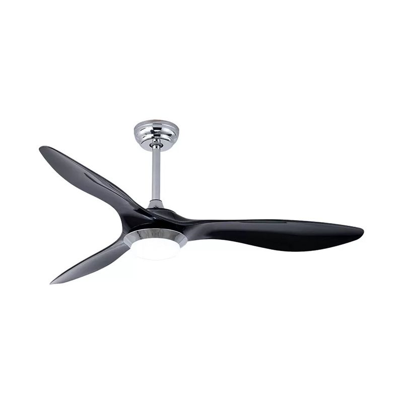 Aménagement de plafond semi-flush de 52 "LED de large LED de large lampe à fans pendentif acrylique classique avec 3 lames