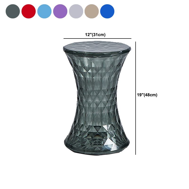 Contemporary 19" Tall Side End Table Plastic Round Side End Table