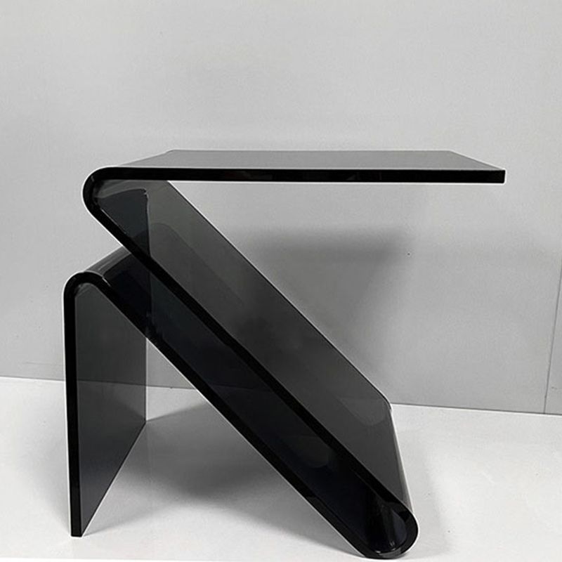 Ultra-Modern Side Table Acrylic Pedestal Accent Side Table for Bedroom