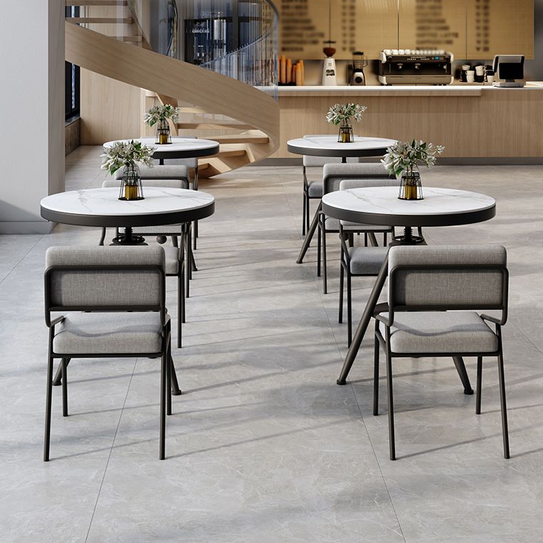 Moderner Stil Home Sintered Stone Esstisch runden Form Tisch mit einzelnen Sockelbasis