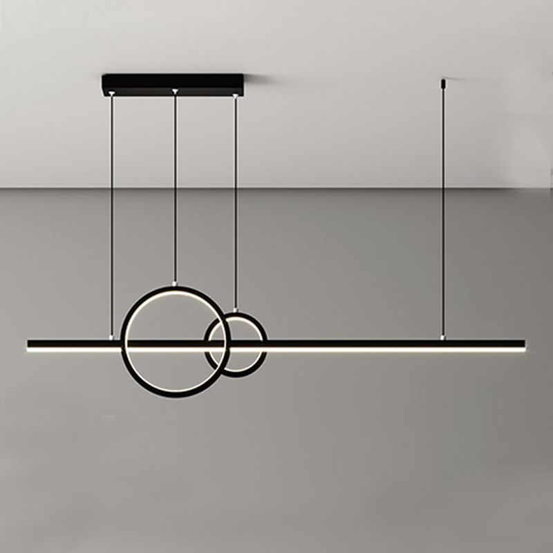 Geometric Island Lights Contemporary Metal Island Pendants for Dining Room