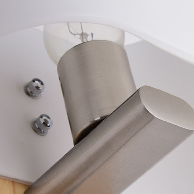 Ovale glazen schaduw eenvoud wandlamp verstelbaar spotlight design moderne stijl led bedmeting leeslicht met houten basis