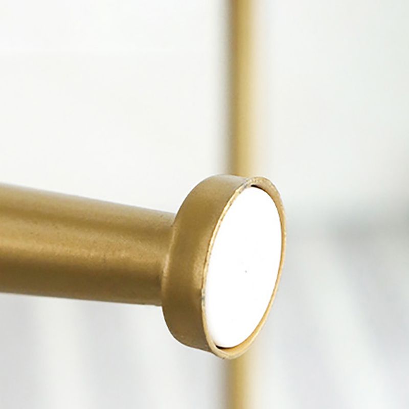 Upholstered Counter Stool Glam Style Round Low Back Bar Stool with Gold Frame