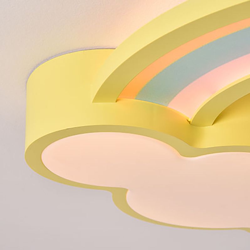 Modern Style Cloud Shape Ceiling Lighting Metal 2 Light Ceiling Light for Bedroom