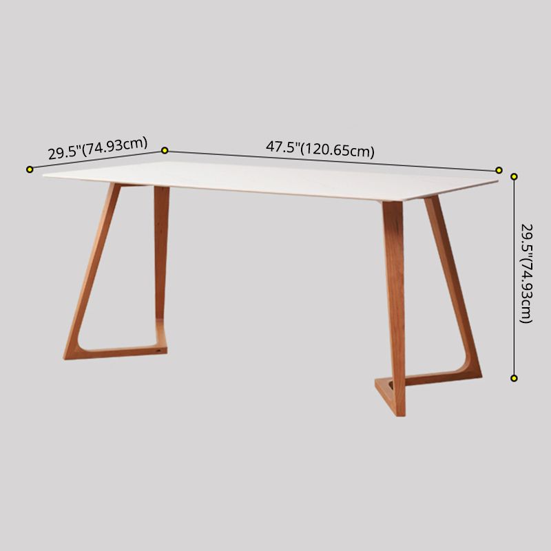 Contemporary Solid Wood Dinette Set with Rectangle Table Dining Room Set for Restaurant