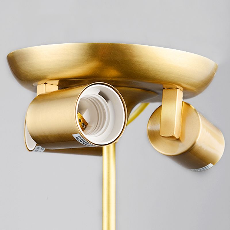 18 "/23.5" de ancho Montaje semi raspado tradicional lámpara de montura de techo 4/6 bulbos 4/6