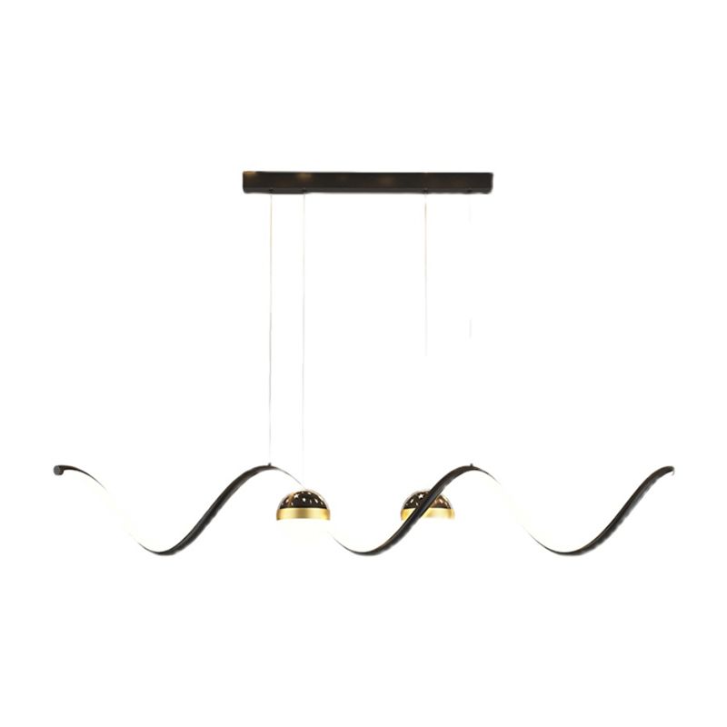 Linear Shape Island Lighting Ideas Modern Style Metal 3 Light Island Pendants