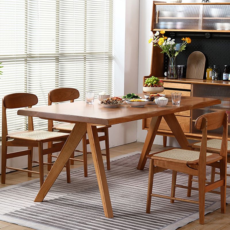 Brown 4 Legs Dining Room Dinner Kitchen Table Modern Dining Room Table