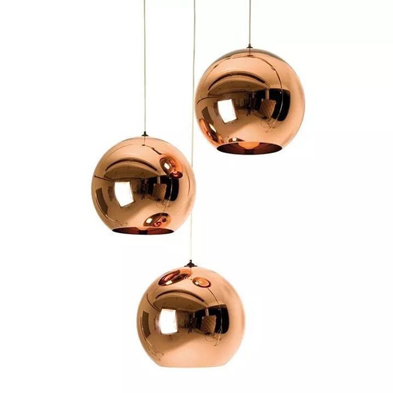 Elektroplattierte Spiegelglas Globe hängend Licht zeitgemäß minimalistische 1-Licht-Beleuchtung für den Korridorgang