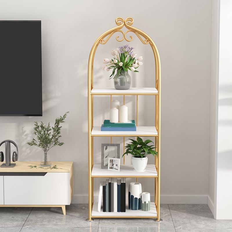 Gold Standard Bookcase Metal Open Back Contemporary Bookshelf