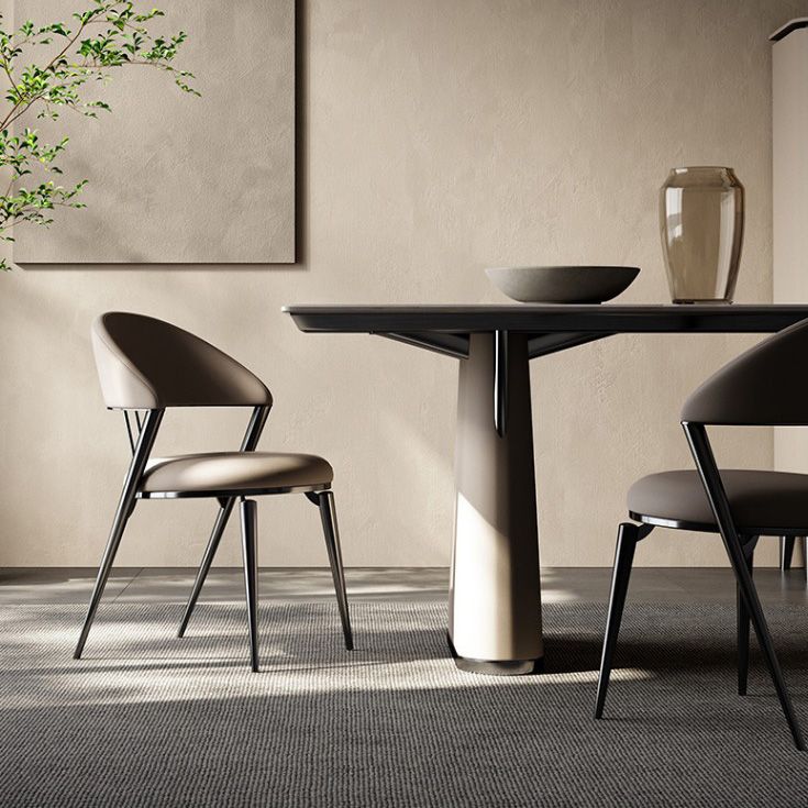 Modern Indoor Kitchen Dining Chair Open Back Dining Side Chair