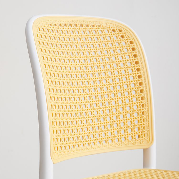 Contemporary Indoor Plastic Open Back Stackable Dining Side Chair