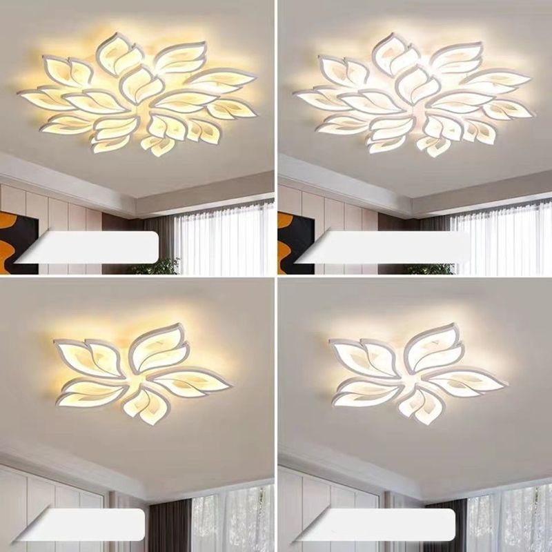 Bloom plafonnier encastré acrylique simplicité moderne plafonnier encastré pour chambre à coucher