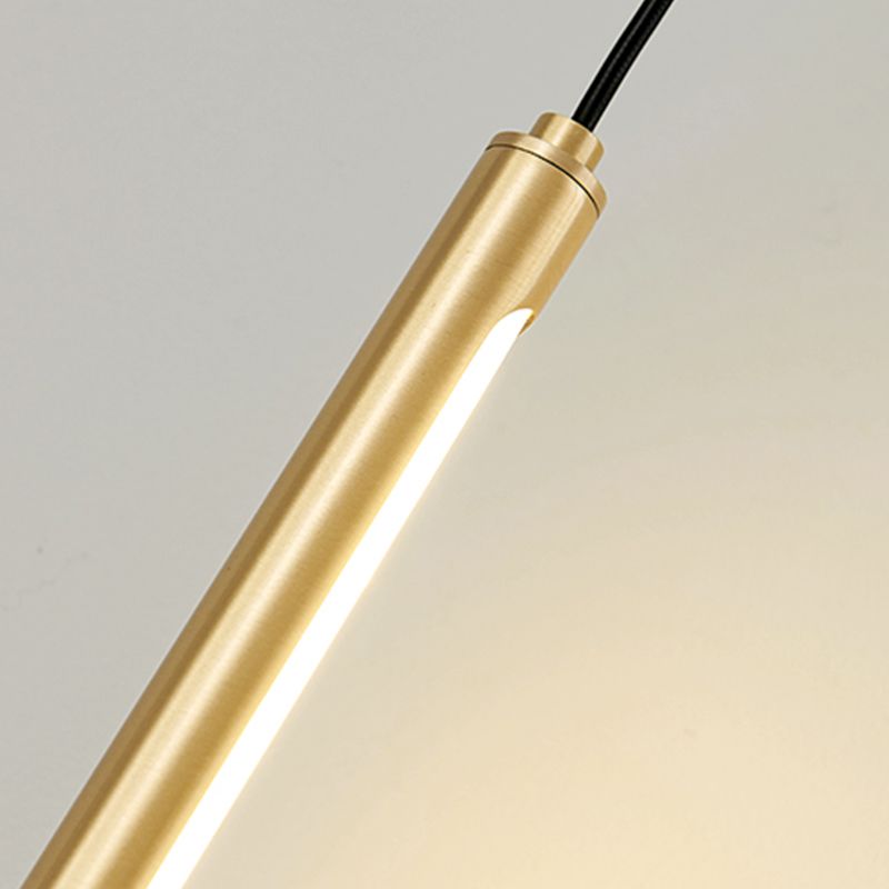 Metal Linear Hanging Lights Modern Style Multi Light Hanging Mount Fixture for Restaurant