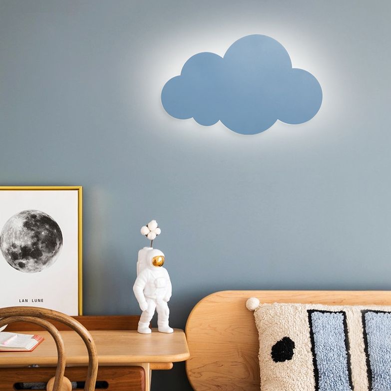 Cloud Shape Macaroon Wall Light Sconce Colorful Acrylic Shade Wall Lamp for Bedroom