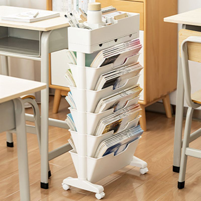 Contemporary Plastic/Acrylic Book Shelf Closed Back Bookcase