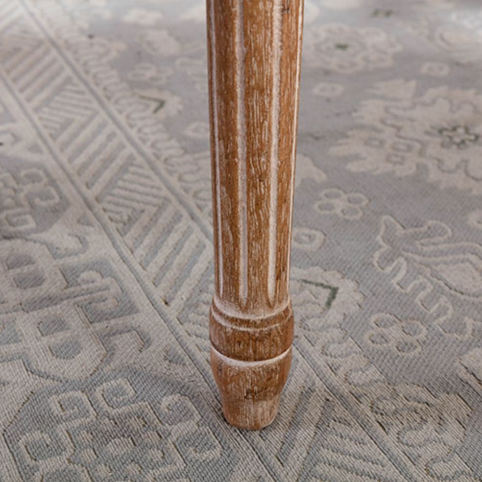 Sillas de madera de caucho estilo campestre, juego de sillones con respaldo abierto para comedor y cocina