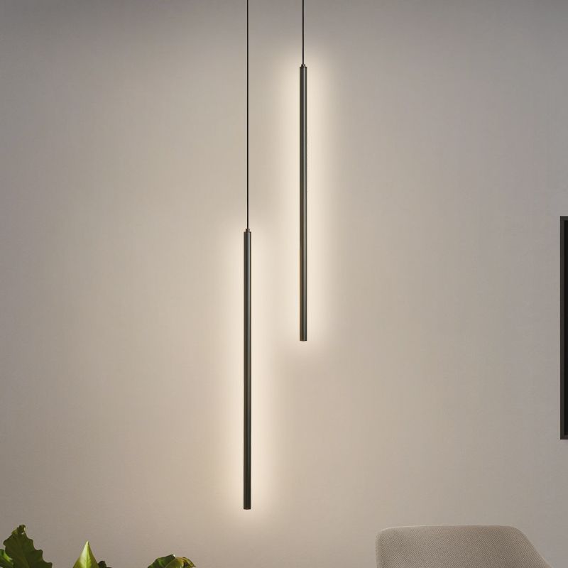 Lumières suspendues linéaires Symiss à montage suspendu en métal moderne pour chambre à coucher