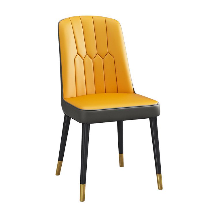 Modern Fixed Sintered Stone Dining Room Table with 4 Metallic Legs Kitchen Dining Set