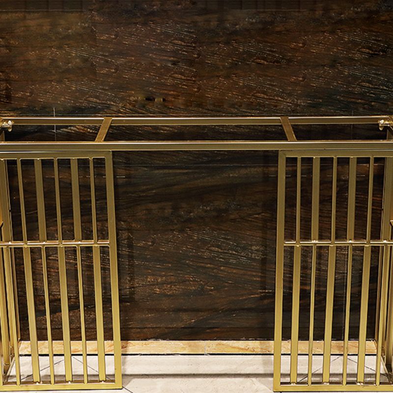 Glam Sofa Console Table Antique Finish Console Accent Table with Shelf