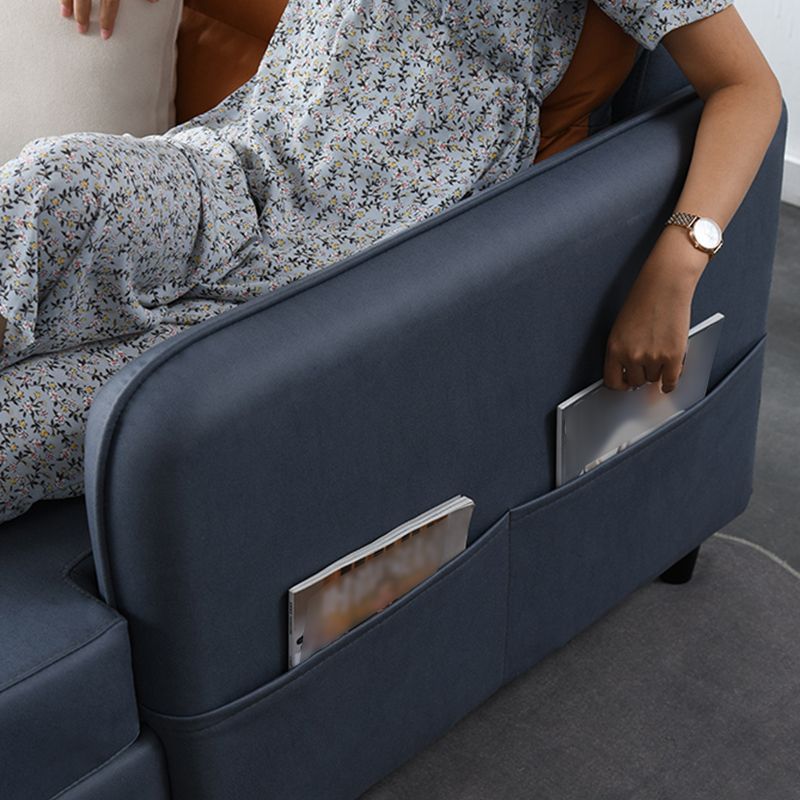 L-Shape Storage Sectional Stain-Resistant Sofa with Chaise for Four People