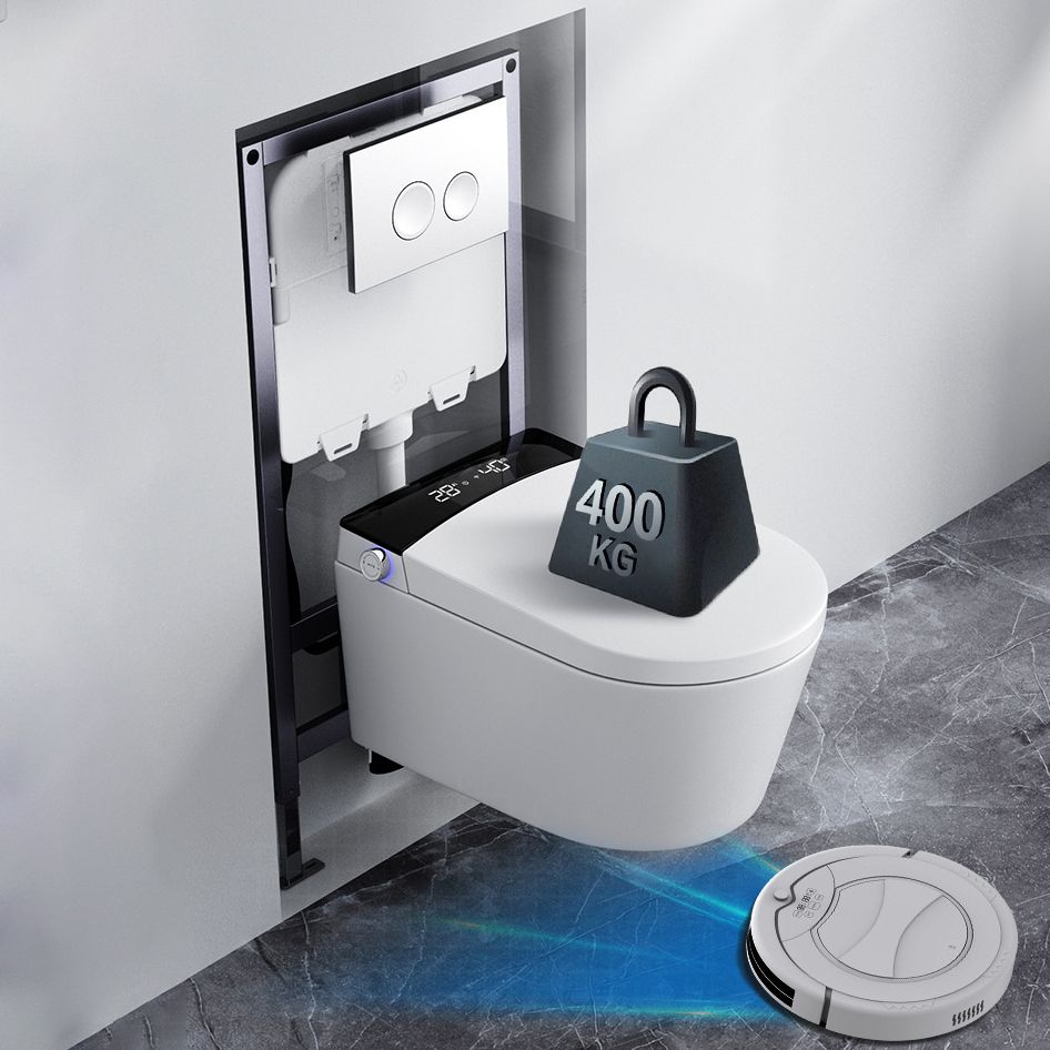 Contemporary 1-Piece Bidet Toilet Wall Mount Toilet Bowl for Washroom