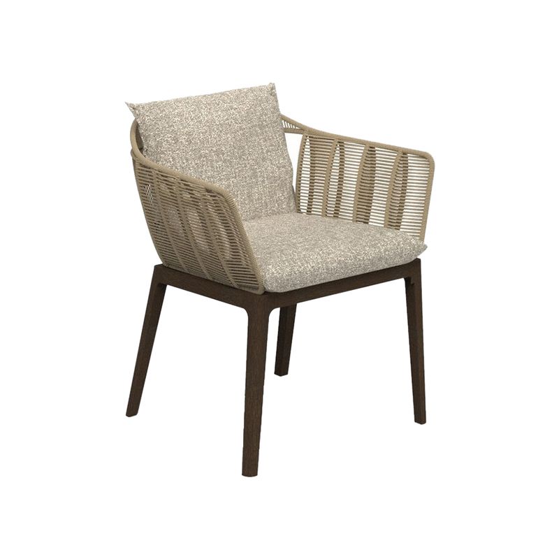 Boho Stone Dining Set 1/7 Piece Solid Wood Dining Table Set for Outdoor