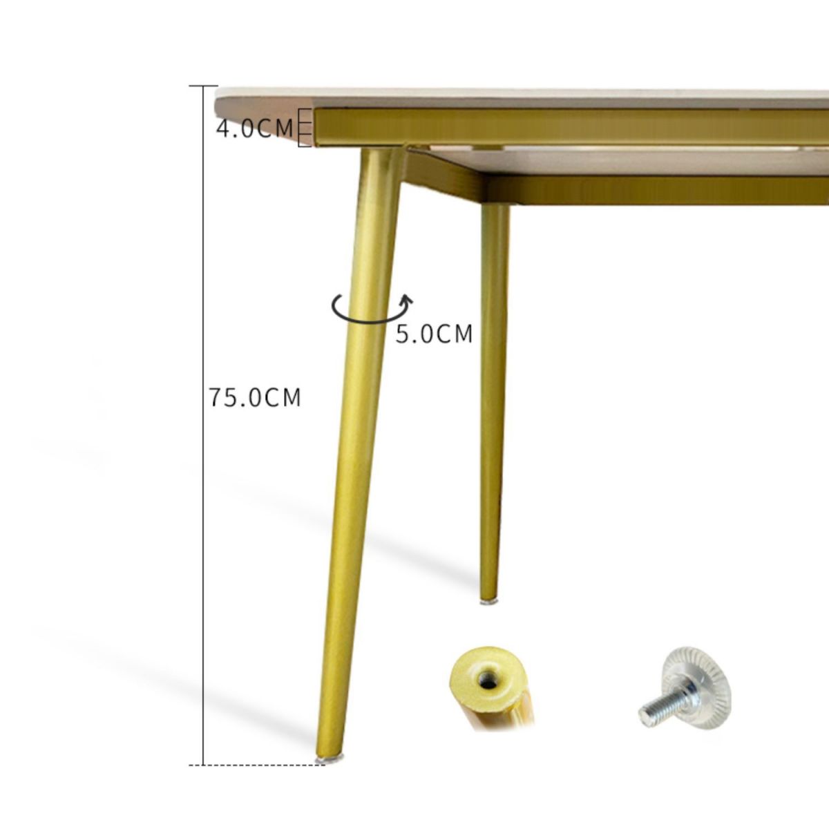 Traditional Luxury 4 Legs Furniture Stone Dining Table for Dining Room