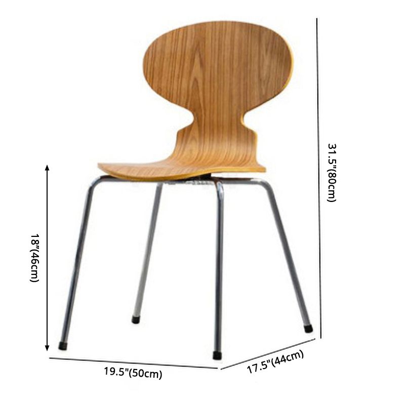 Chaises latérales de salle à manger en bois massif de Style moderne, chaise sans bras à dossier solide pour usage domestique