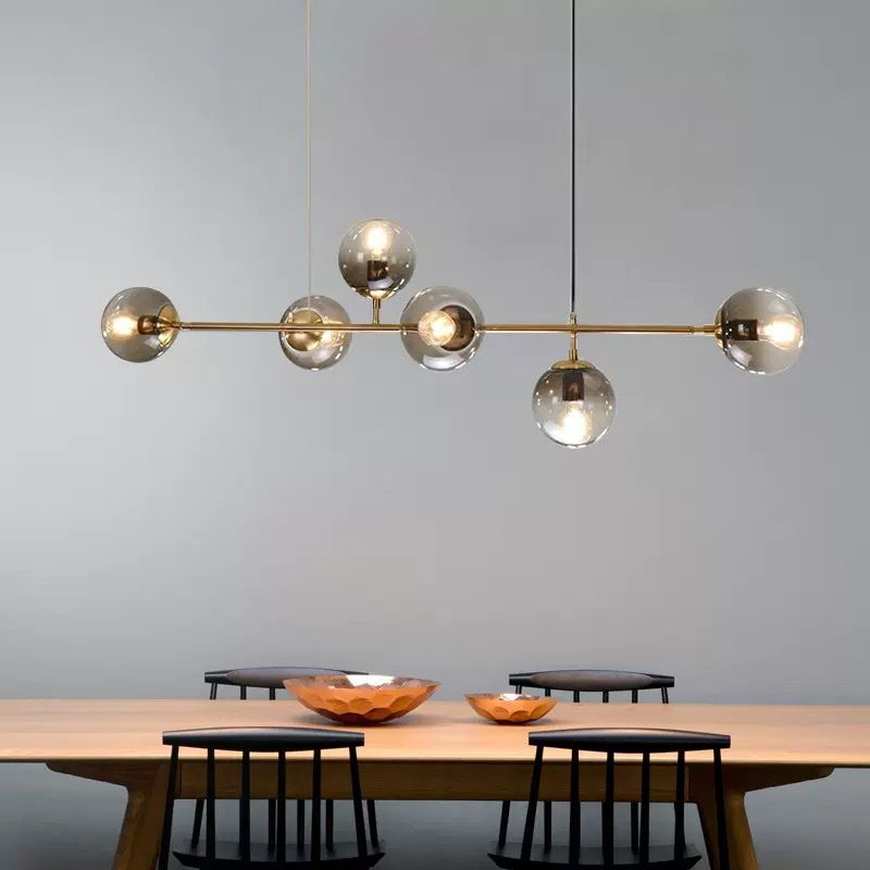 Modern Creative Globe Isola Light Light Iron Iron Spendant Light with Glass Shade