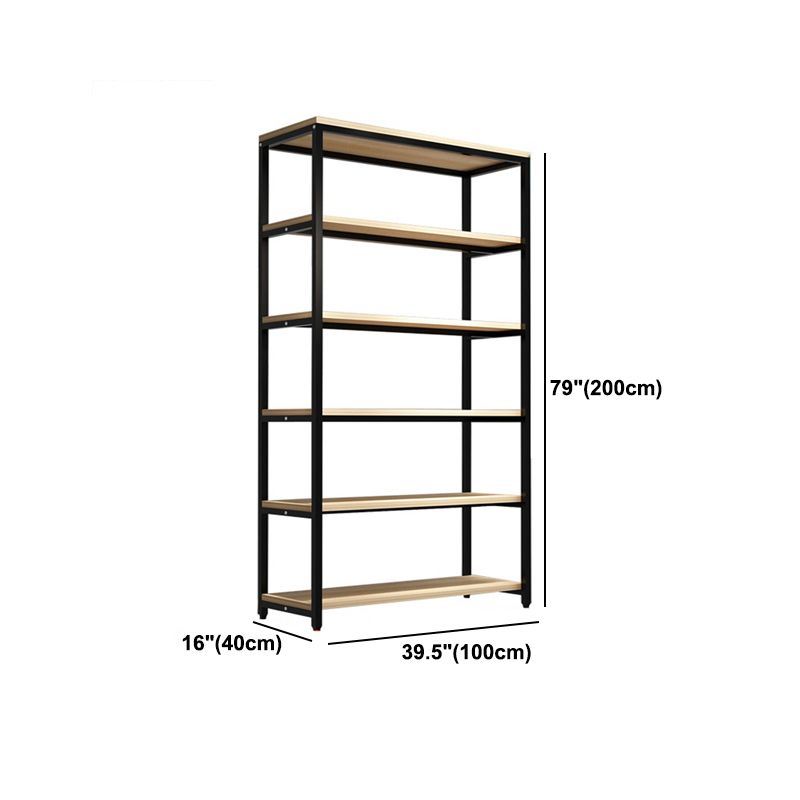 Metal Etagere Bookcase Industrial Open Back Book Shelf with Shelves for Office and Home