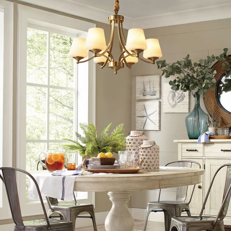 Starburst Frosted Glass Chandelier Pendant Light Antique Living Room Chandelier Lighting