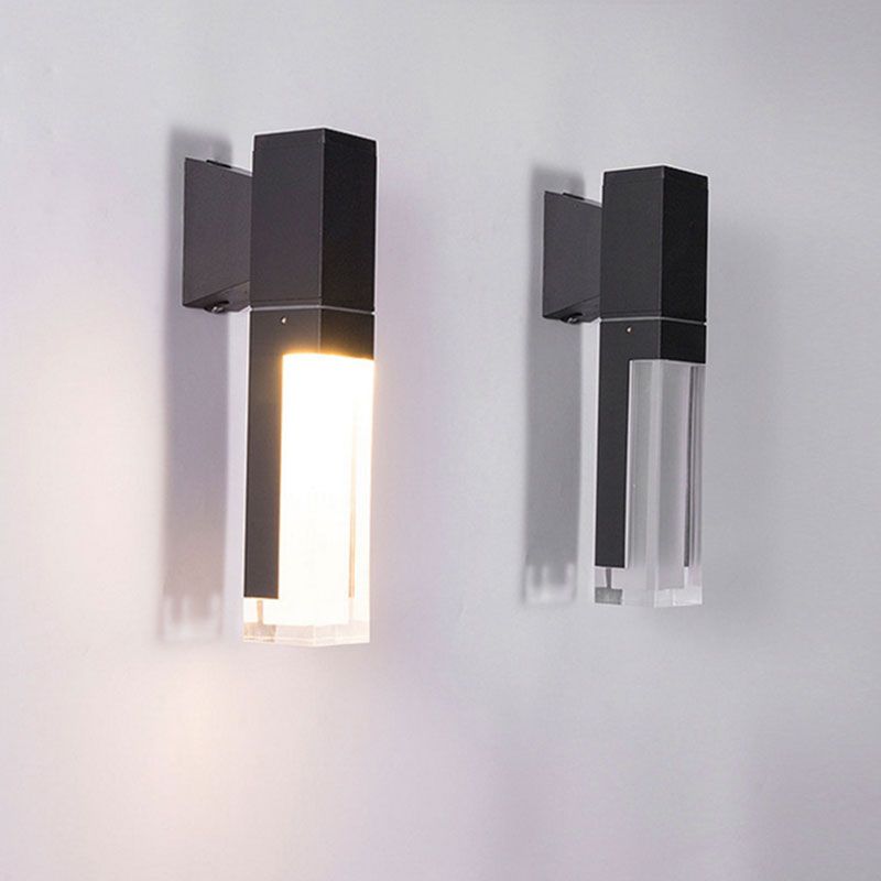 Illuminazione rettangolare a parete a parete lampada con applique acrilica contemporanea per balcone