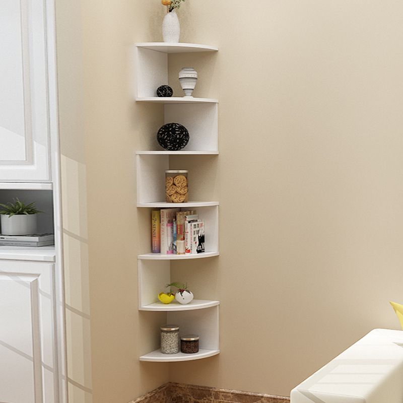 Contemporary Style Wall Mounted Bookcase Engineered Wood Bookshelf
