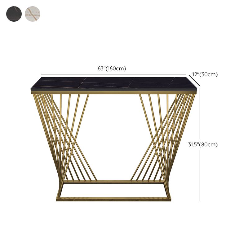 11.81" W Glam Console Accent Table Antique Finish Rectangle Console Sofa Table