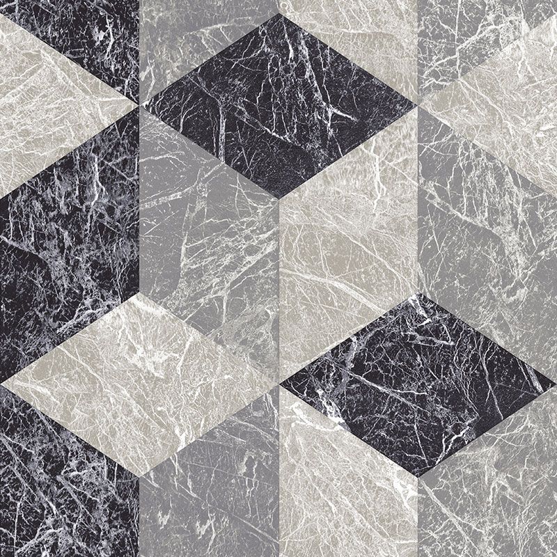 Harlequin Wall Covering for Coffee Shop Harlequin and Grid Wallpaper in Pastel Grey, Stain-Resistant