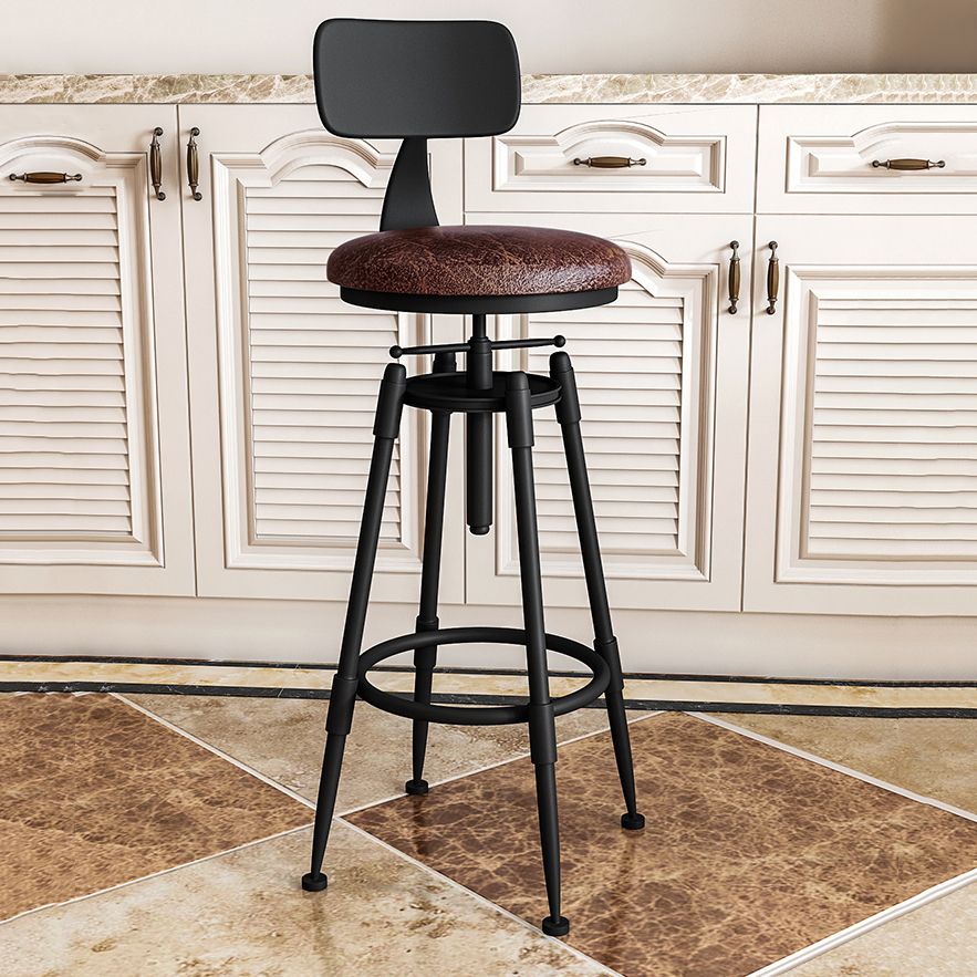 Industrielle armlose hingelbare Counterhocker Iron Restaurant Barhocker mit Pedal