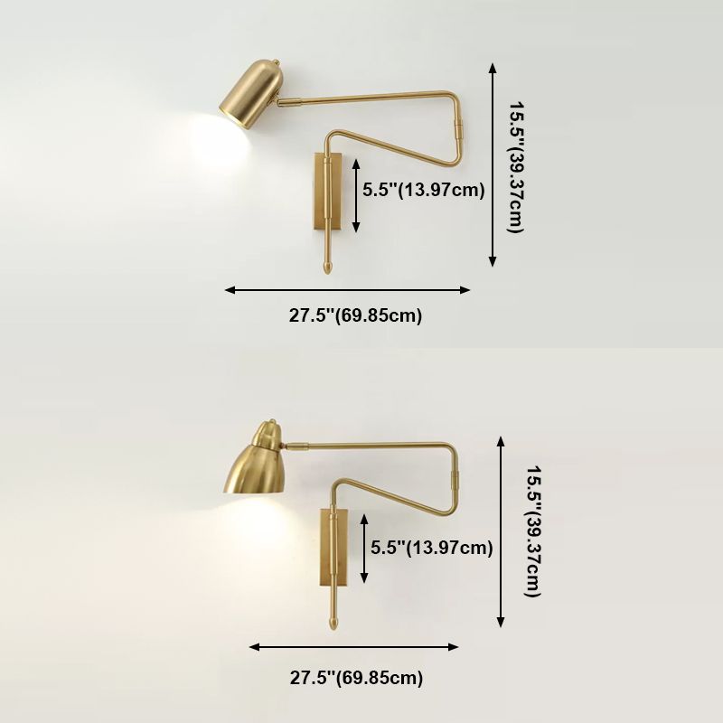 Metalen geometrische schaduwmuuronderdelen in moderne stijl zwenkarmwandverlichting