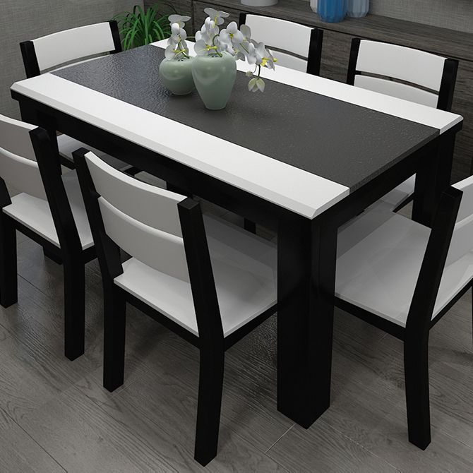 Industrial Kitchen Dinner Table Rectangle 4 Legs Stone Dining Table