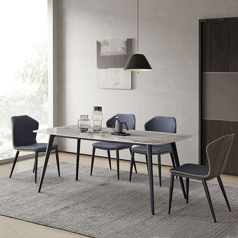 Contemporary 1/4/5/7 Pieces Dining Set Rectangle Sintered Stone Dining Room Set