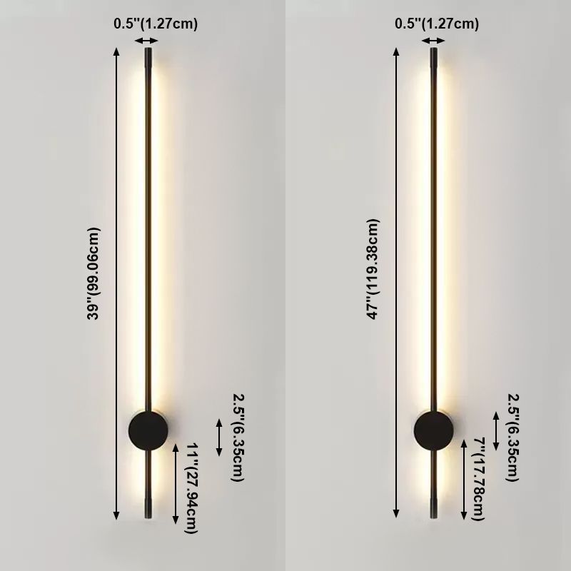 Lineaire wandkandelverlichting Moderne wandverlichting Wandmakerij metaal 1 lichte sconce lichten