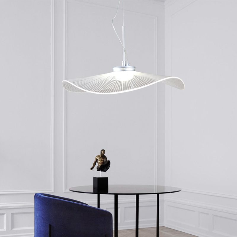 Nordique Acrylique suspendu Pendre Lotus Lotus Leaf 1-Light Drop Pendentif For Bar