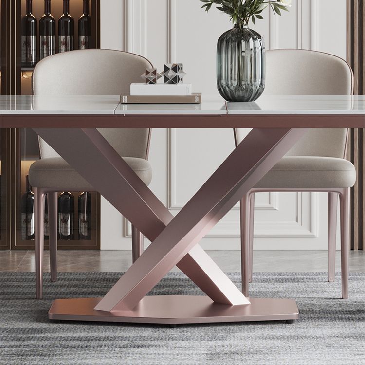 Modern 1/4/5/7 Pieces Scalable Dinette Set with Sintered Stone Rectangle Dining Table Set