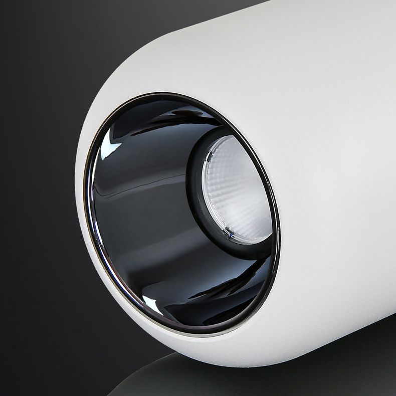 Lámpara de techo LED con forma de cilindro, montaje empotrado de 1 luz de aluminio moderno para hotel de pasillo