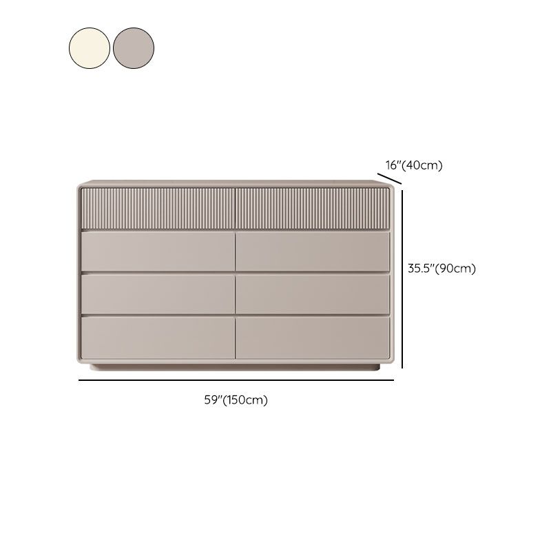 Modernism Horizontal Double Dresser Wood Dresser with 5/6/8 Drawers for Home
