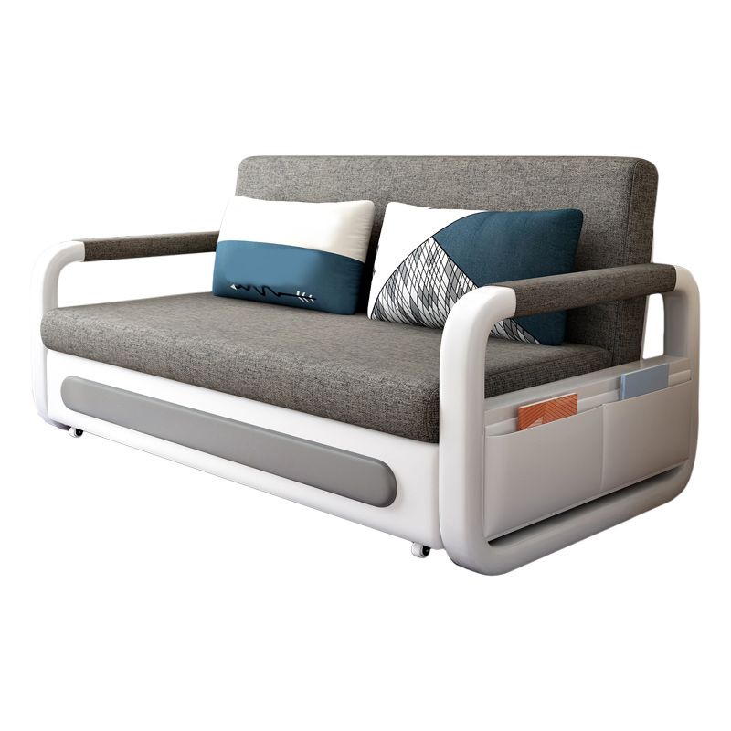 Scandinavian Styled Square Arm Sleeper 33.46"H Sleeper Sofa Bed