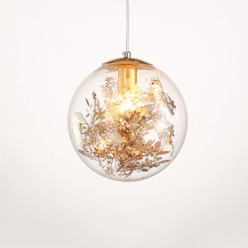 Shattered Leaves Hanging Pendant Light Contemporary Style Glass Dinning Room Pendant Light Kit